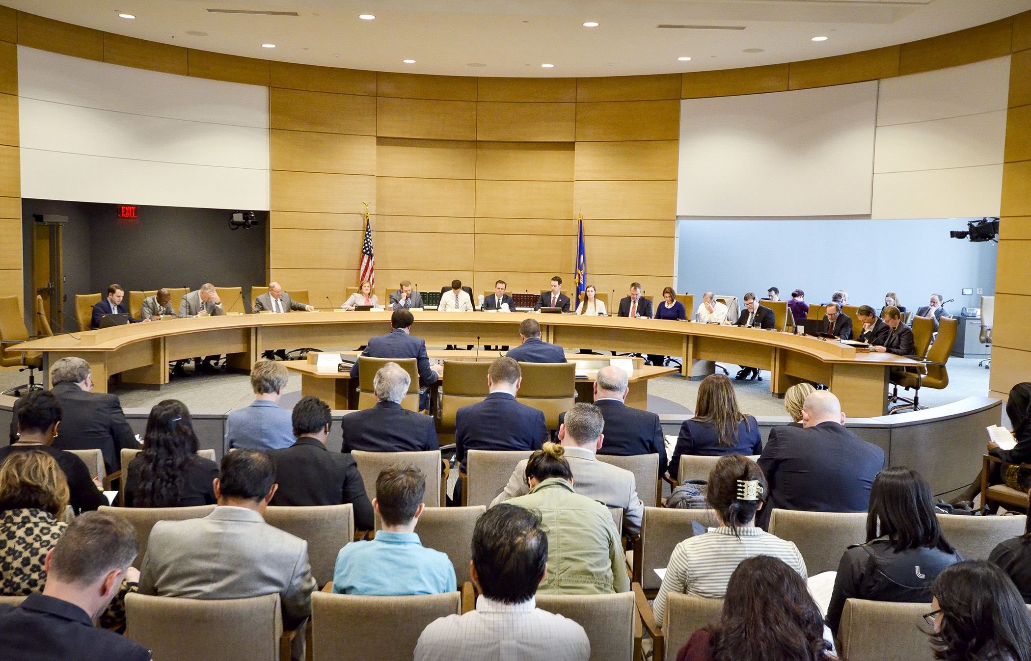 The omnibus jobs and energy conference committee meets for the first time April 24. Photo by Andrew VonBank